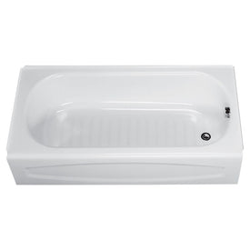 New Solar 60"L x 30"W Integral Apron Soaking Bathtub with Right-Hand Drain