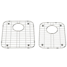 16"x13"/14"x11" Stainless Steel Bottom Grid Sink Rack 2-Pack