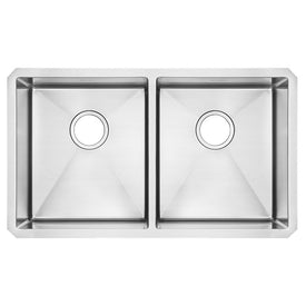 Pekoe 29" Equal Double Bowl Stainless Steel Undermount Kitchen Sink