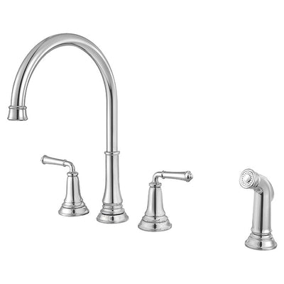 Delancey Two-Handle Widespread Kitchen Faucet with Sprayer