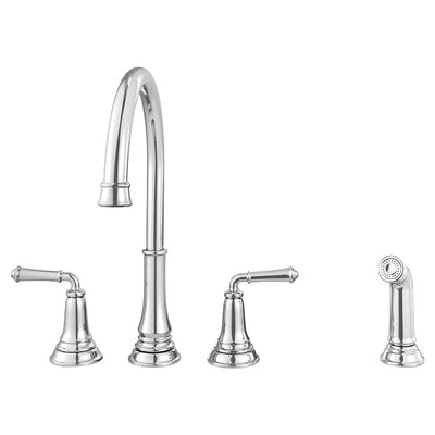 Delancey Two-Handle Widespread Kitchen Faucet with Sprayer