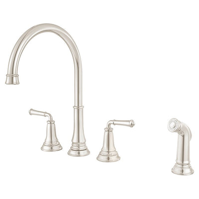 Delancey Two-Handle Widespread Kitchen Faucet with Sprayer