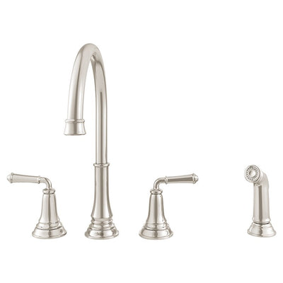 Delancey Two-Handle Widespread Kitchen Faucet with Sprayer