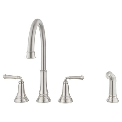 Delancey Two-Handle Widespread Kitchen Faucet with Sprayer