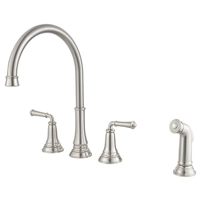 Delancey Two-Handle Widespread Kitchen Faucet with Sprayer