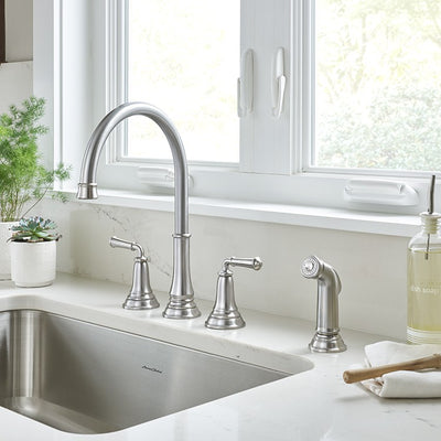 Delancey Two-Handle Widespread Kitchen Faucet with Sprayer