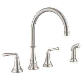 Delancey Two-Handle Widespread Kitchen Faucet with Sprayer