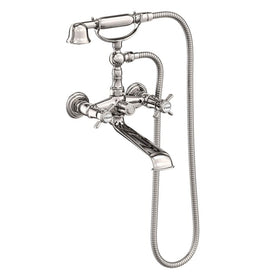 Fairfield Two Handle Exposed Floor/Wall-Mount Tub Filler Faucet with Handshower