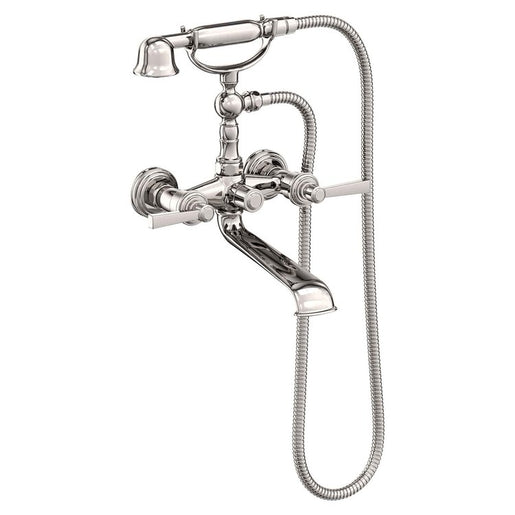 Miro Two Handle Exposed Floor/Wall-Mount Tub Filler Faucet with Handshower