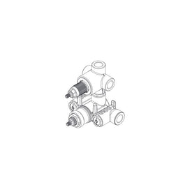 Luxtherm 1/2" Thermostatic Rough-In Valve with Three Ports