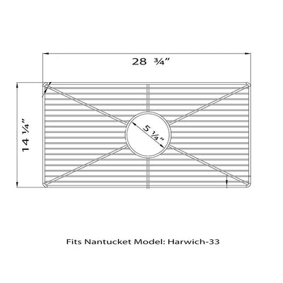 Premium Kitchen 28.75"L x 14.25"W Stainless Steel Bottom Grid