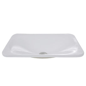 Brant Point 21.175" Single Bowl Rectangular Ceramic Drop-In Vanity Sink