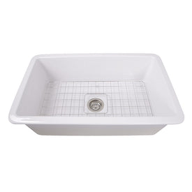Cape Wellfleet 32" Single Bowl Dual Mount Fireclay Kitchen Sink