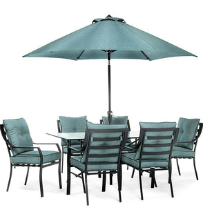 Product Image: LAVDN7PC-BLU-SU Outdoor/Patio Furniture/Patio Dining Sets
