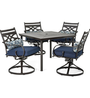 Product Image: MCLRDN5PCSQSW4-NVY Outdoor/Patio Furniture/Patio Dining Sets