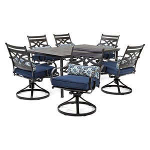 MCLRDN7PCSQSW6-NVY Outdoor/Patio Furniture/Patio Dining Sets