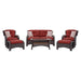 STRATHMERE6PCRED Outdoor/Patio Furniture/Patio Conversation Sets