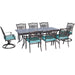 TRAD9PCSW2-BLU Outdoor/Patio Furniture/Patio Dining Sets