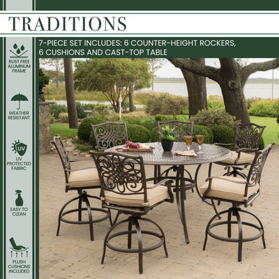 Traditions Seven-Piece High-Dining Bar Set