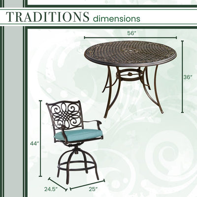 Traditions Seven-Piece High-Dining Bar Set