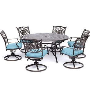 Product Image: TRADDN7PCSWRD6-BLU Outdoor/Patio Furniture/Patio Dining Sets