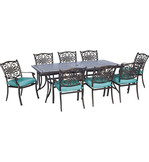 Product Image: TRADDN9PC-BLU Outdoor/Patio Furniture/Patio Dining Sets