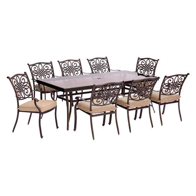 TRADDN9PCG Outdoor/Patio Furniture/Patio Dining Sets