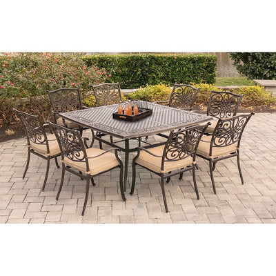 Traditions Nine-Piece Square Dining Set