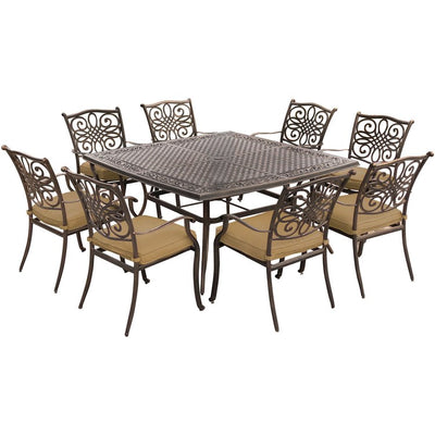 Traditions Nine-Piece Square Dining Set