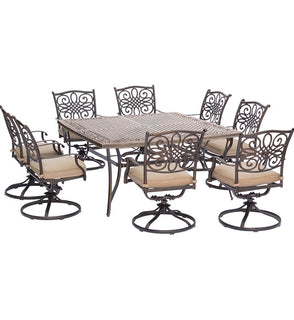 Product Image: TRADDN9PCSWSQ-8 Outdoor/Patio Furniture/Patio Dining Sets