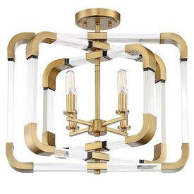 Rotterdam Four-Light Convertible Semi-Flush Mount Ceiling Fixture