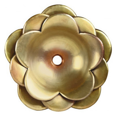Fiore Flower-Shaped Handcrafted Copper Vessel Bathroom Sink