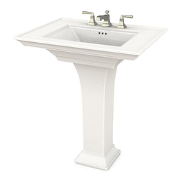 Town Square S 30" L x 22.5" W x 35" H Fireclay Pedestal Sink with Base for Widespread Faucet