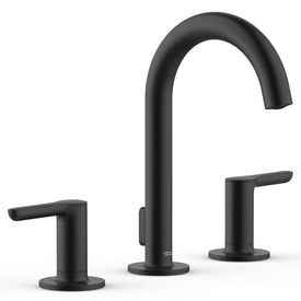 Studio S Two-Handle Widespread Bathroom Faucet with Lever Handles - Matte Black