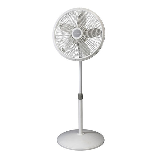 18" Elegance & Performance Three-Speed Oscillating Pedestal Fan - White
