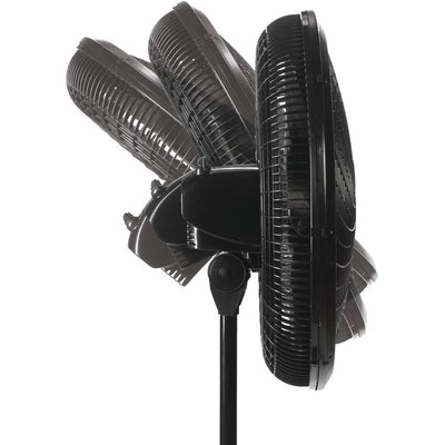 18" Elegance & Performance Three-Speed Oscillating Pedestal Fan - Black
