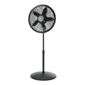 18" Elegance & Performance Three-Speed Oscillating Pedestal Fan - Black