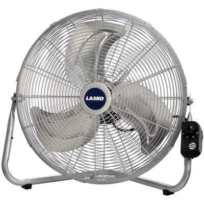 20" Max Performance High-Velocity Floor Fan with QuickMount Wall Bracket - Silver