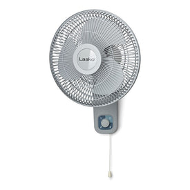 12" Oscillating Three-Speed Wall-Mount Fan with Anti-Rust Grill