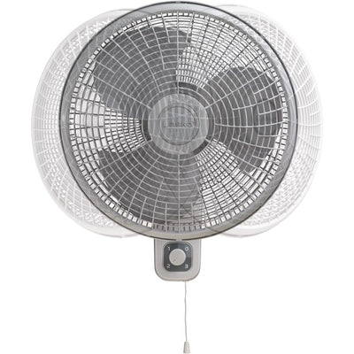 16" Oscillating Three-Speed Wall-Mount Fan
