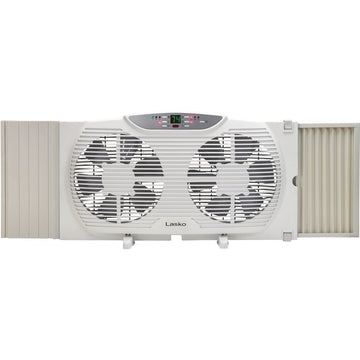 Electrically Reversible Twin Window Fan with Remote Control