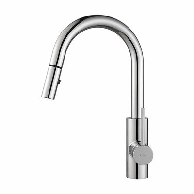 Oletto Single Handle Pull Down Kitchen Faucet with QuickDock Installation and Deck Plate