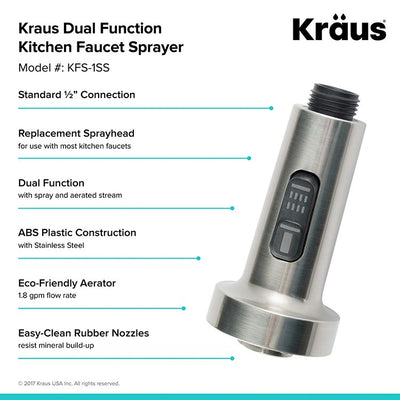 Dual-Function Kitchen Faucet Sprayer