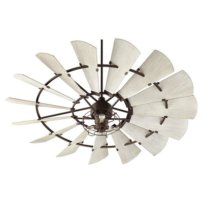 Windmill Three-Light Ceiling Fan Light Kit with Metal Cage