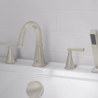 Edgemere Two Handle Roman Tub Faucet with Handshower for Flash Valve