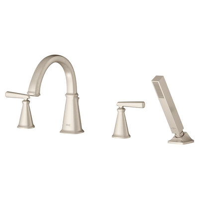 Edgemere Two Handle Roman Tub Faucet with Handshower for Flash Valve