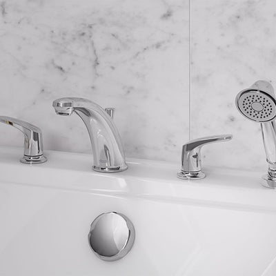Colony Pro Two Handle Roman Tub Faucet with Handshower for Flash Valve