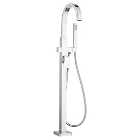 Contemporary Square Freestanding Bathtub Filler with Lever Handle for Flash Rough-In Valve