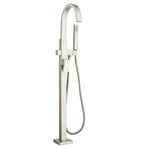 Contemporary Square Freestanding Bathtub Filler with Lever Handle for Flash Rough-In Valve