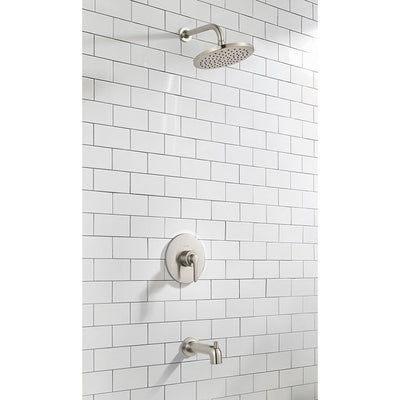 Studio S Pressure Balance Tub/Shower Valve Trim with Cartridge and Water-Saving Shower Head